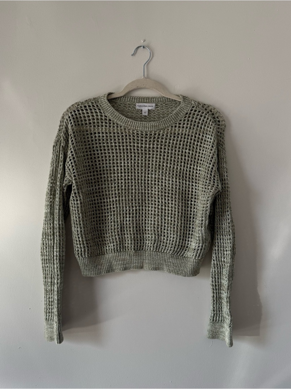 Open Knit Sage Sweater | Coastal Beachy Layer